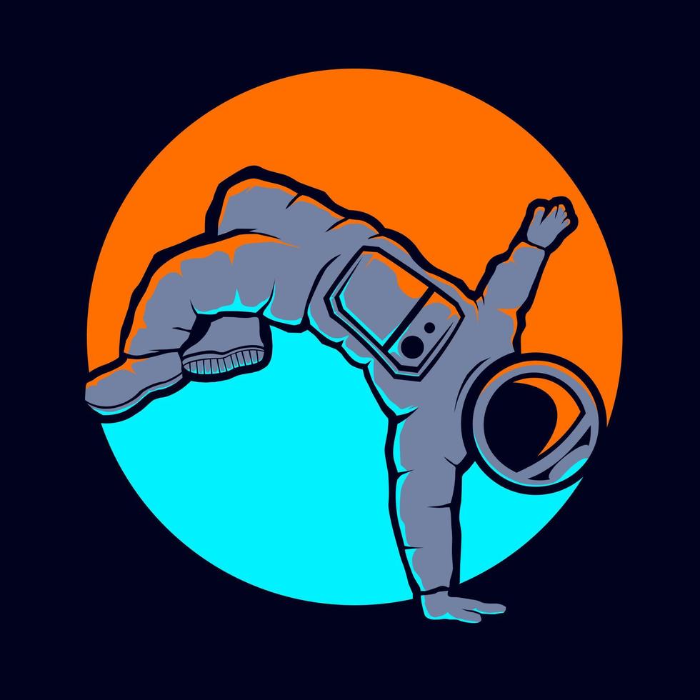 Cute astronaut hip-hop style vector