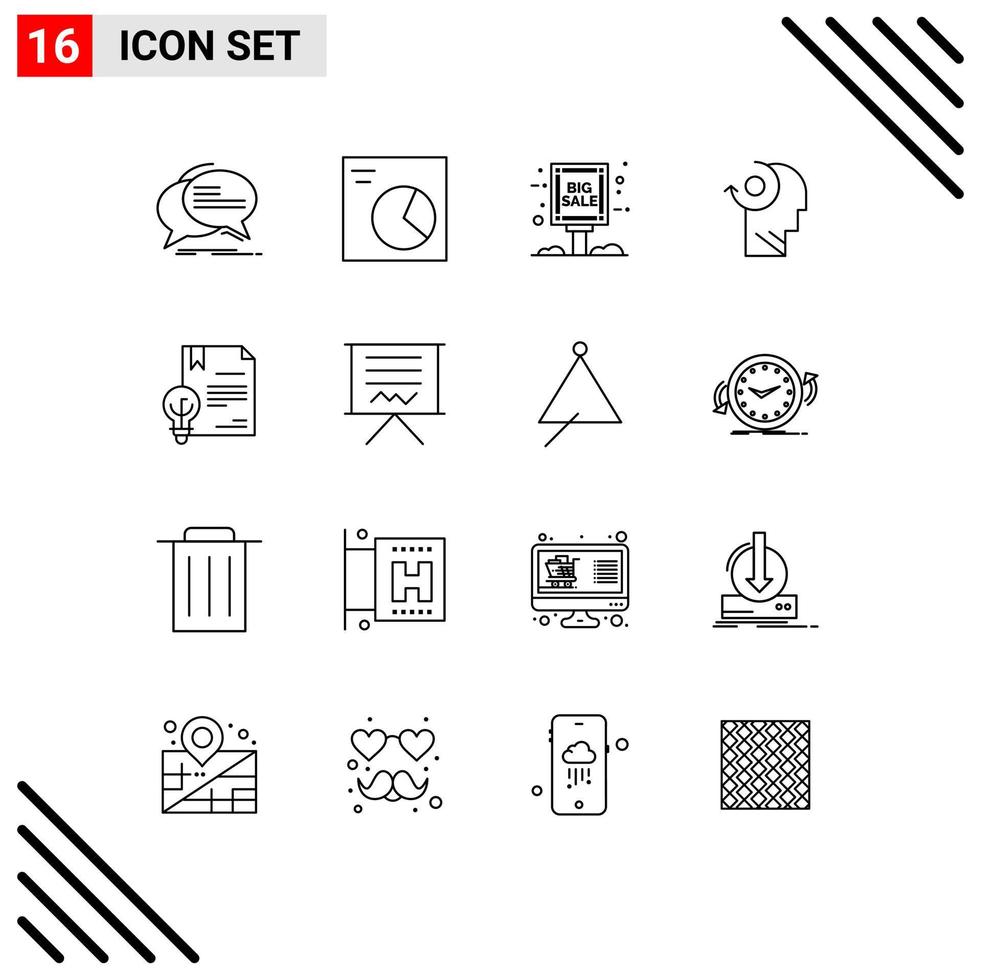 16 Thematic Vector Outlines and Editable Symbols of copyright head board your clear Editable Vector Design Elements