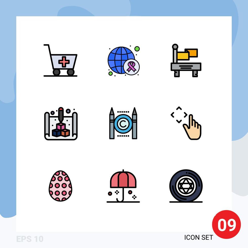 Set of 9 Modern UI Icons Symbols Signs for digital conflict train business print Editable Vector Design Elements