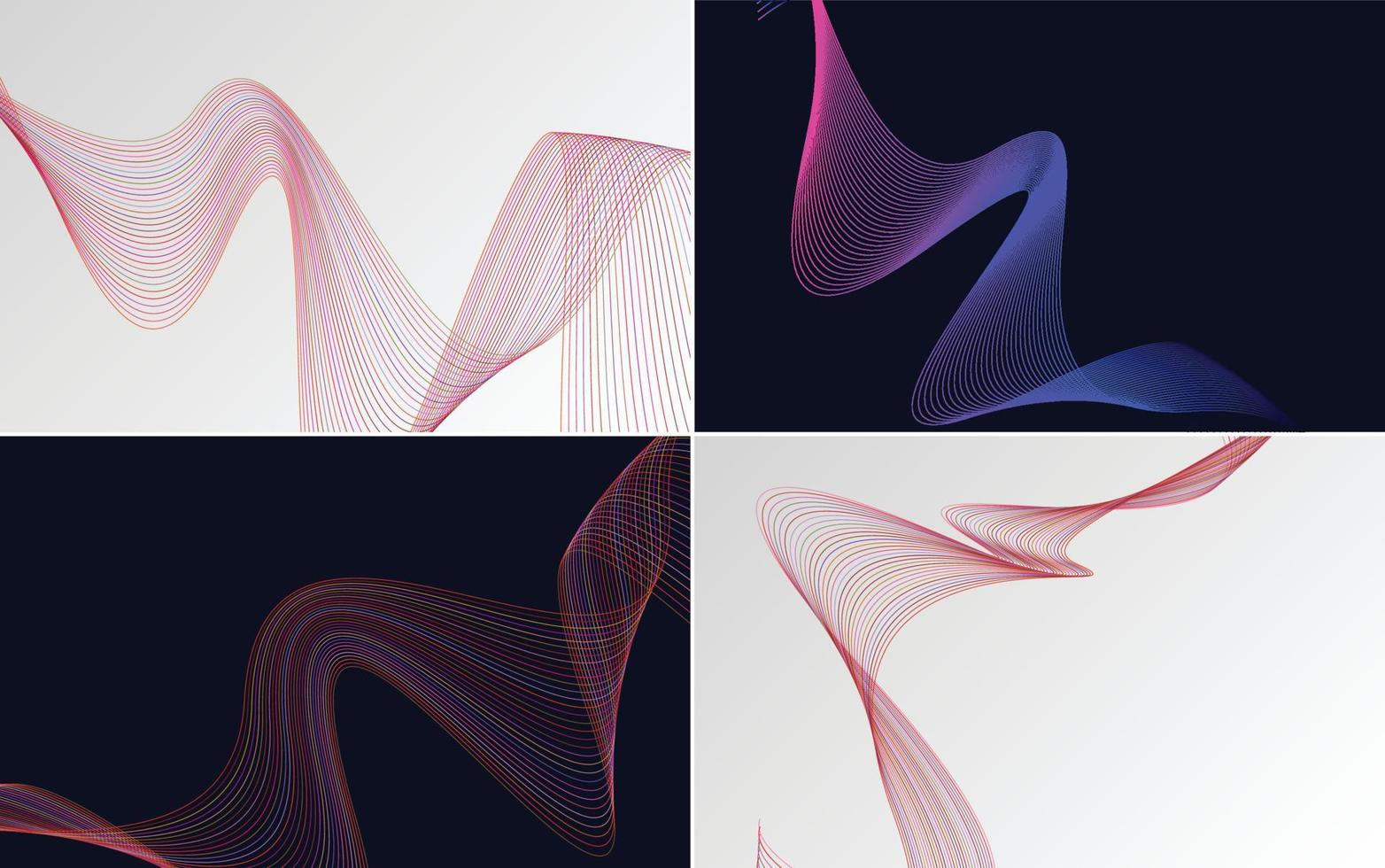 modern wave curve abstract presentation background Pack vector