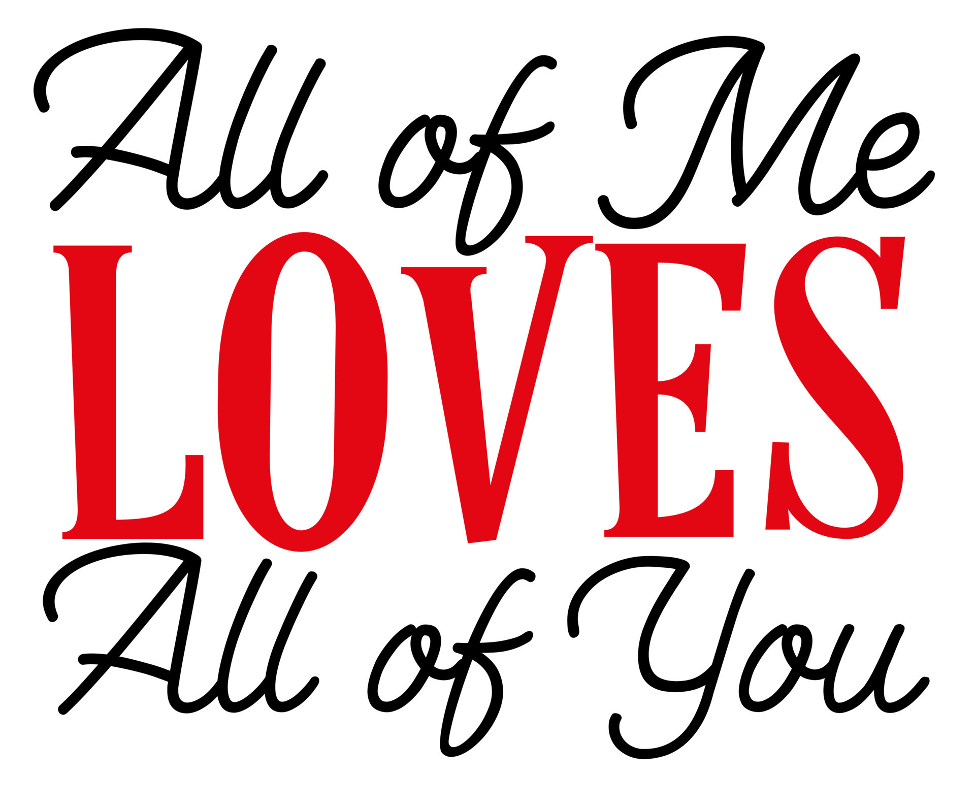 All of me loves all of you valentine day vector 16146712 vector art