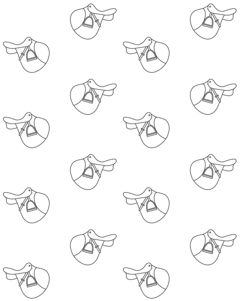 Vector seamless pattern of horse saddle