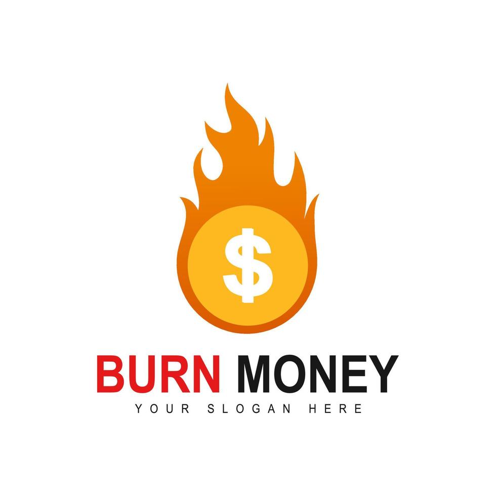 burn money vector logo