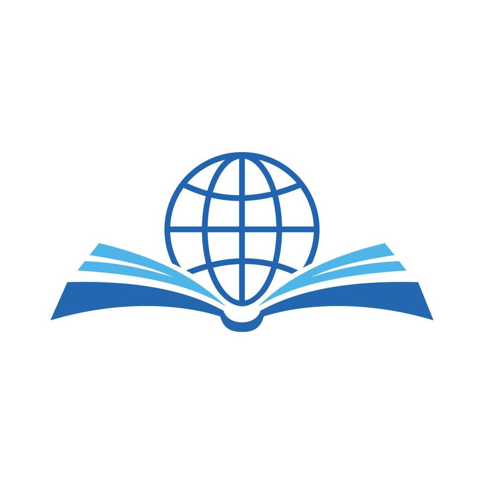 globe book vector logo
