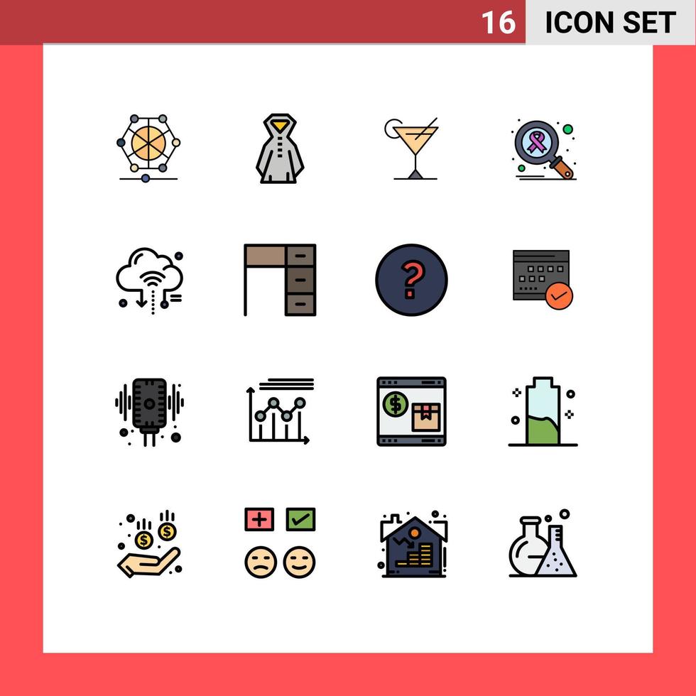 16 Creative Icons Modern Signs and Symbols of cloud iot juice internet search Editable Creative Vector Design Elements