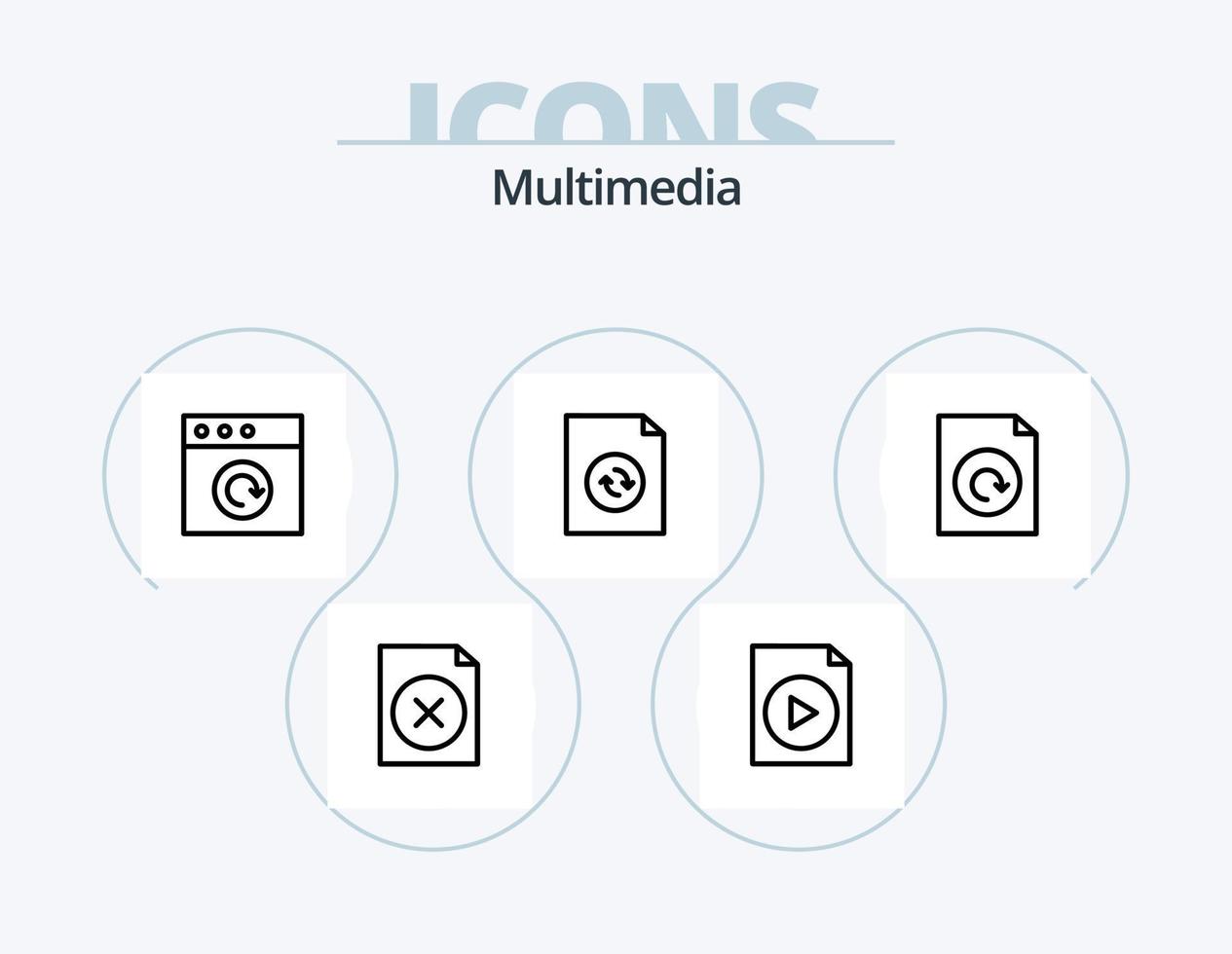 Multimedia Line Icon Pack 5 Icon Design. . . reload. mac. app vector