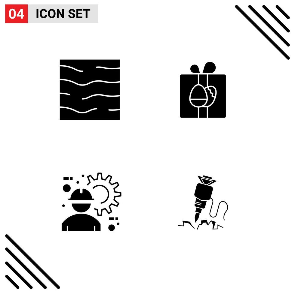 Mobile Interface Solid Glyph Set of Pictograms of climate architect water box engineer Editable Vector Design Elements