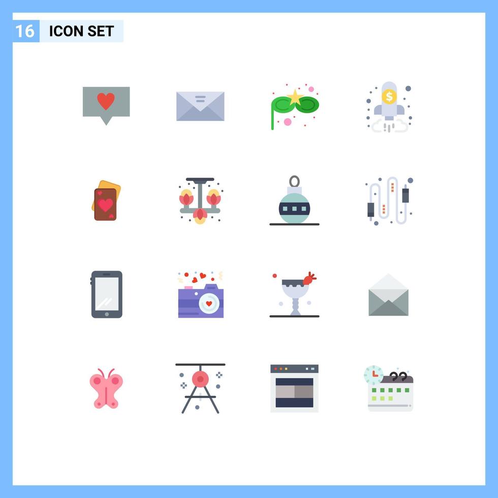 paquete de iconos de vector de stock de 16 signos y símbolos de línea para el objetivo de amor máscara de carnaval negocio de finanzas paquete editable de elementos creativos de diseño de vectores