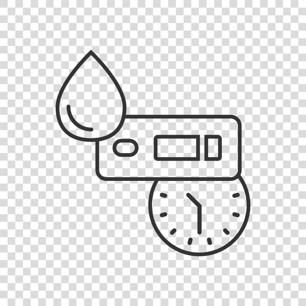 Coronavirus rapid test icon in flat style. covid-19 vector illustration on isolated background. Medical diagnostic sign business concept.