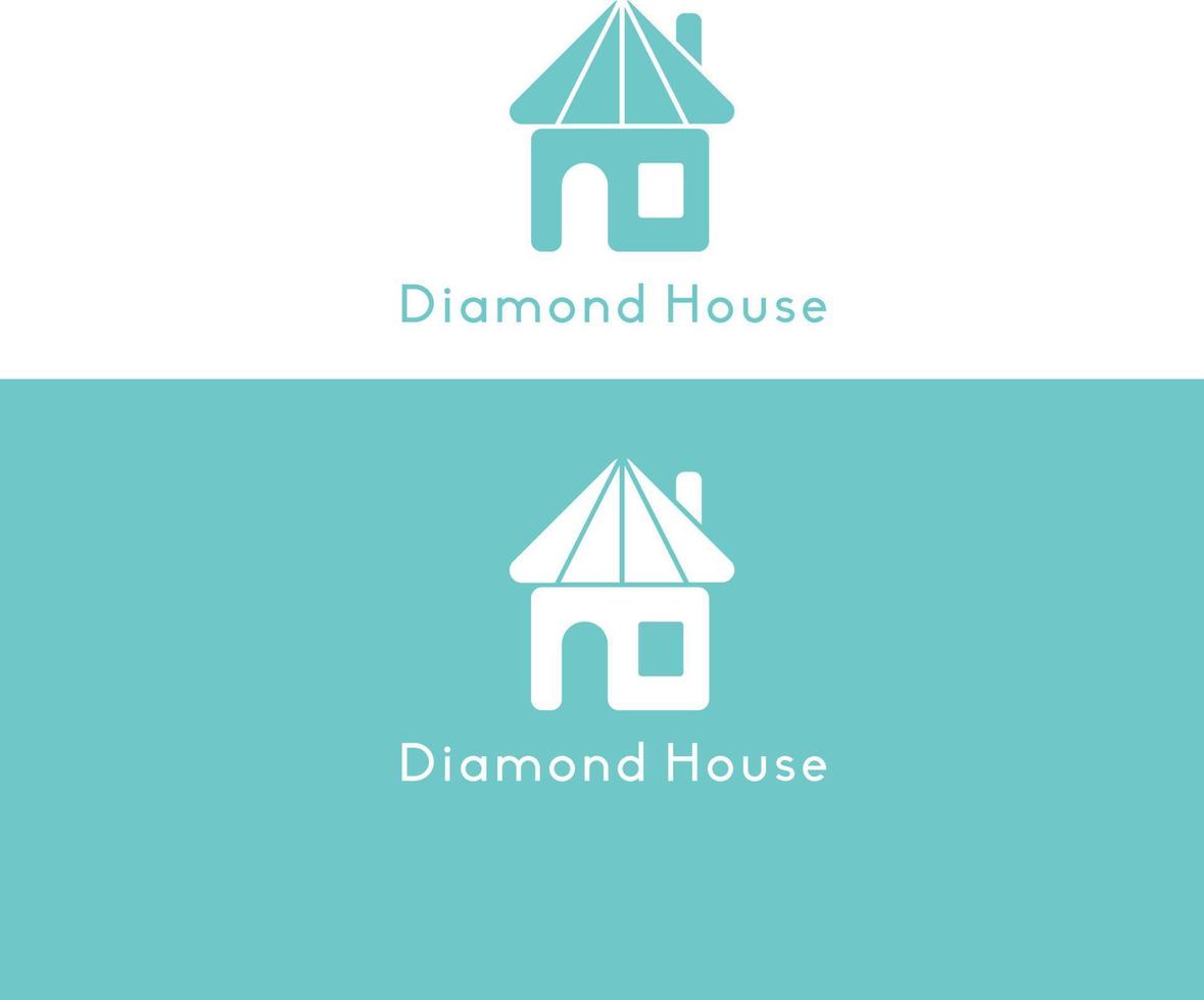 logotipo de la casa de diamantes vector