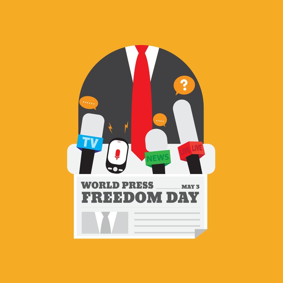 world press freedom day vector