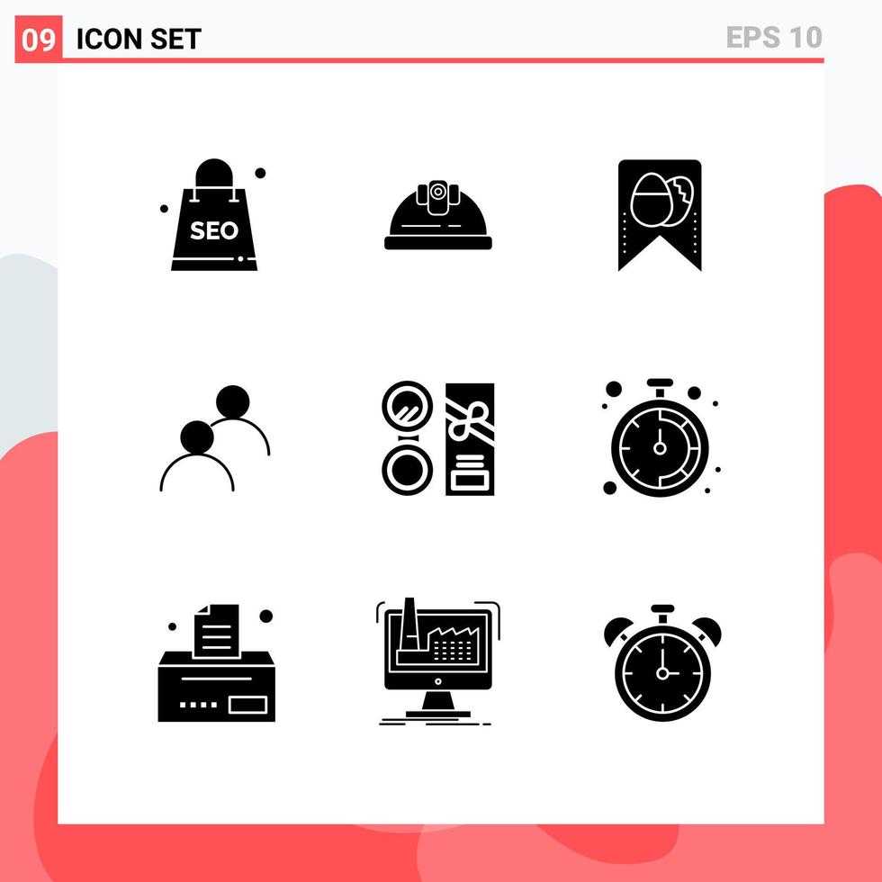 9 Creative Icons Modern Signs and Symbols of cosmetics make up tag basic looked Editable Vector Design Elements