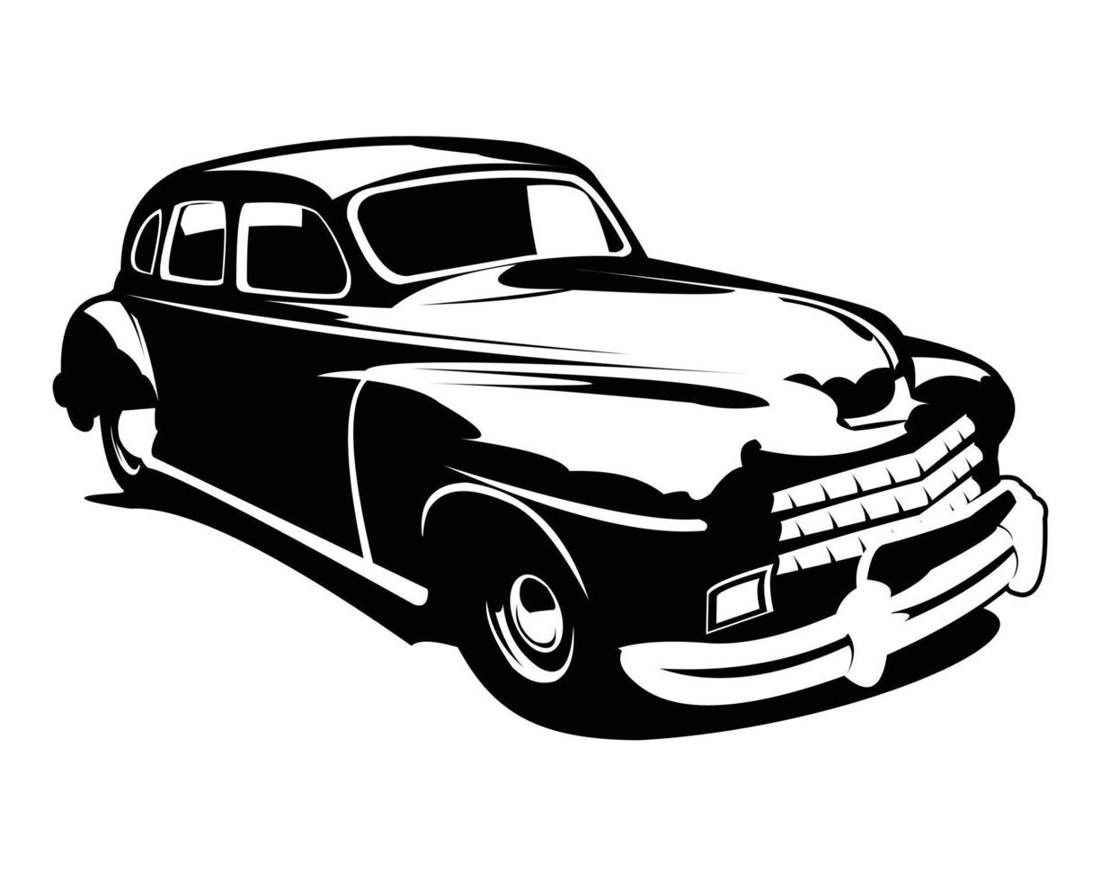 chevy classic car silueta logo vector aislado emblema insignia concepto. EPS 10 disponible.