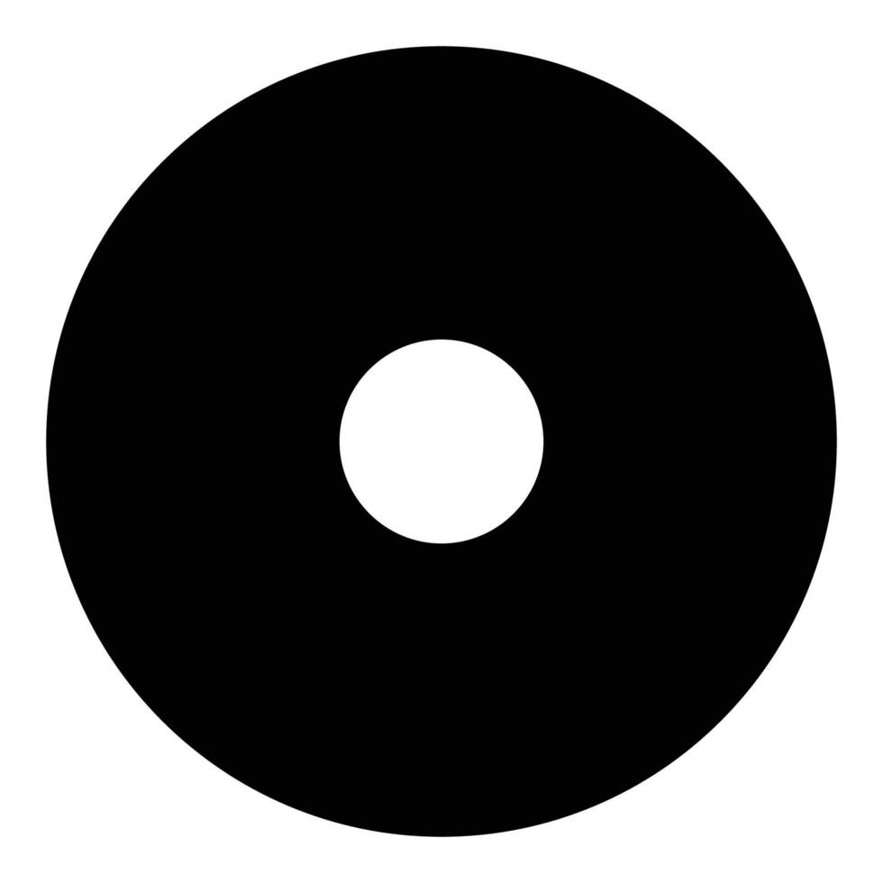 Compact Disk Solid Icon vector