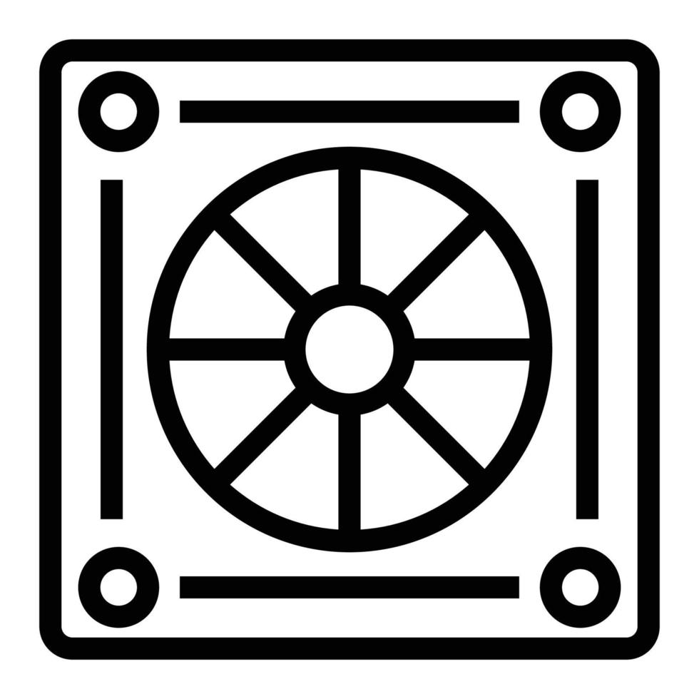 diseño de icono de ventilador de refrigeración vector