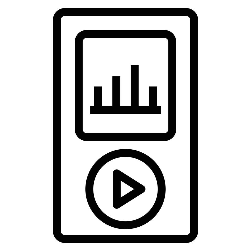 diseño de icono de reproductor multimedia vector