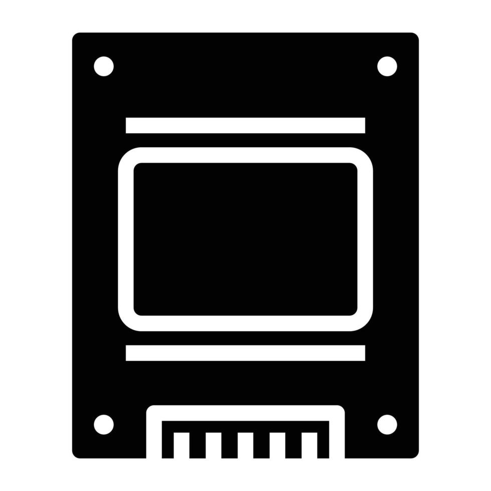 icono sólido ssd vector