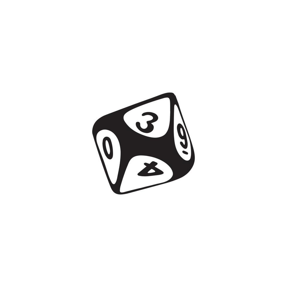 Vector icon dice for boardgames in doodle style