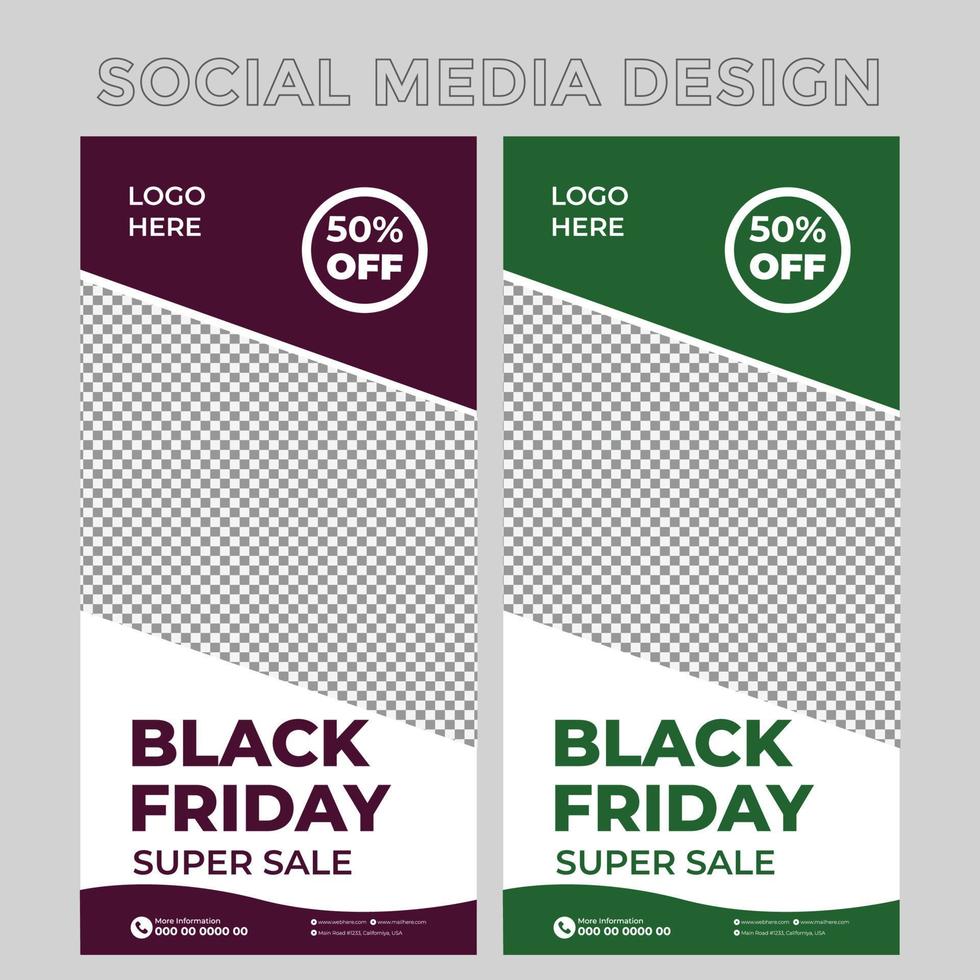 Black Friday Sale Rollup Banners vector