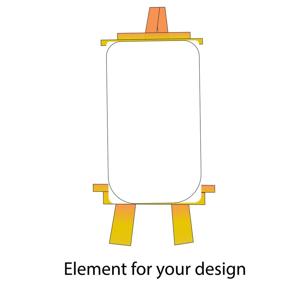 School supplies. easel. illustration isolated on a white background. vector