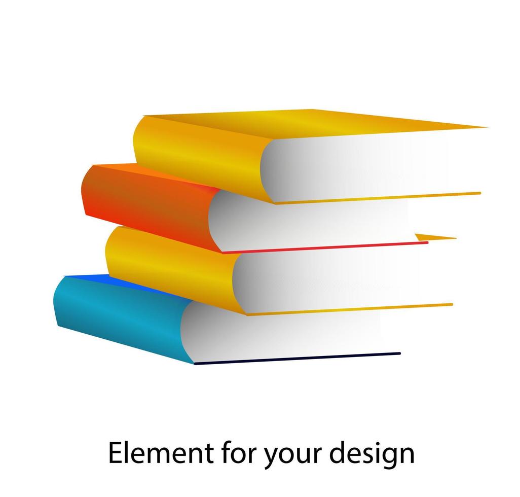TACK OF BOOKS. BOOK DAY. illustration isolated on a white background.. vector