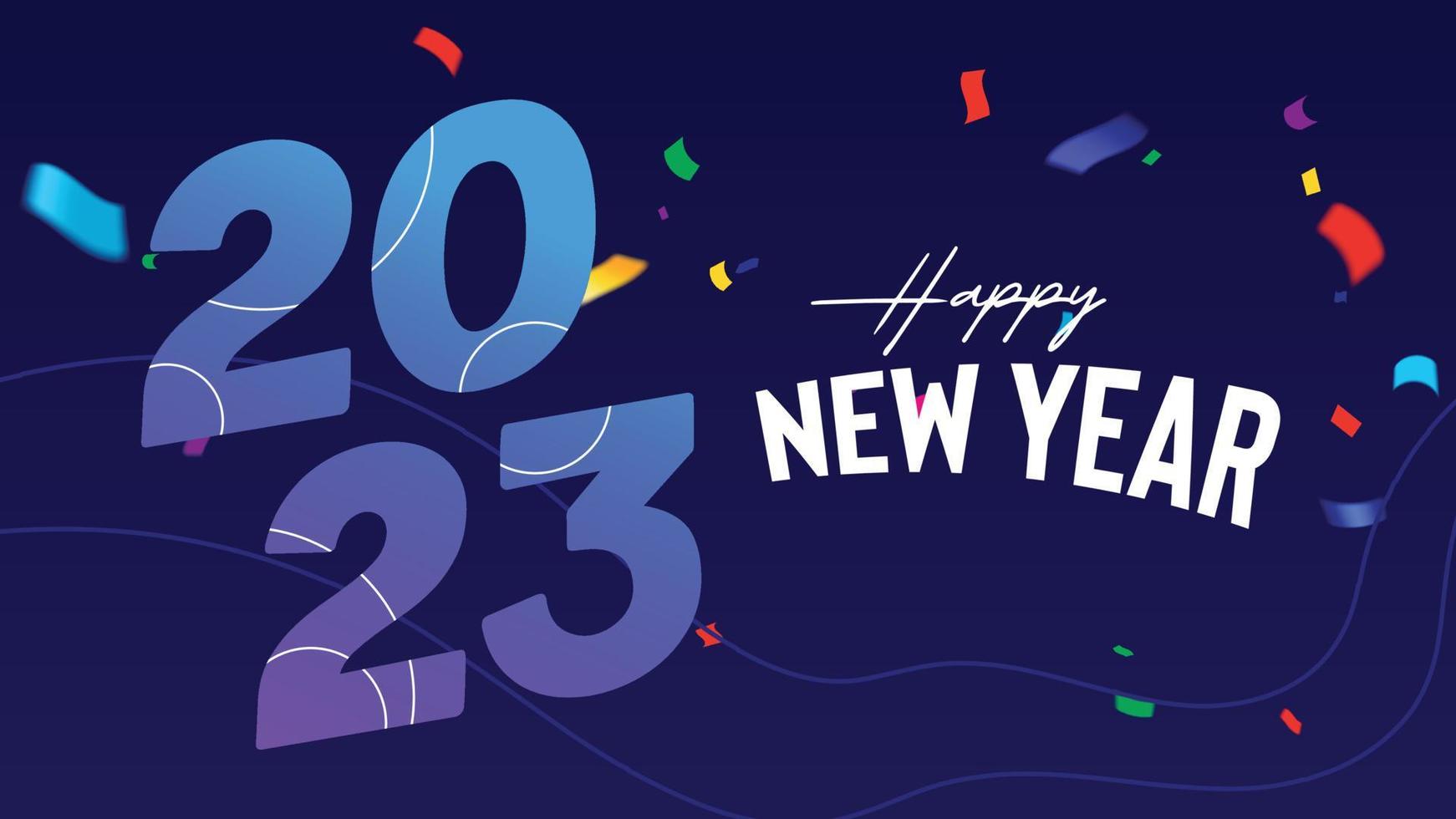 Greetings for The Celebration of the New Year 2023 vector
