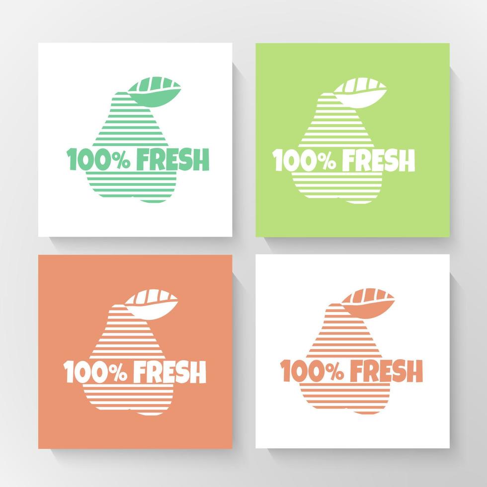 Eco, bio, organic sticker, label, ecology icon. Logo template with green leaves for organic and eco friendly products. Vector illustration.