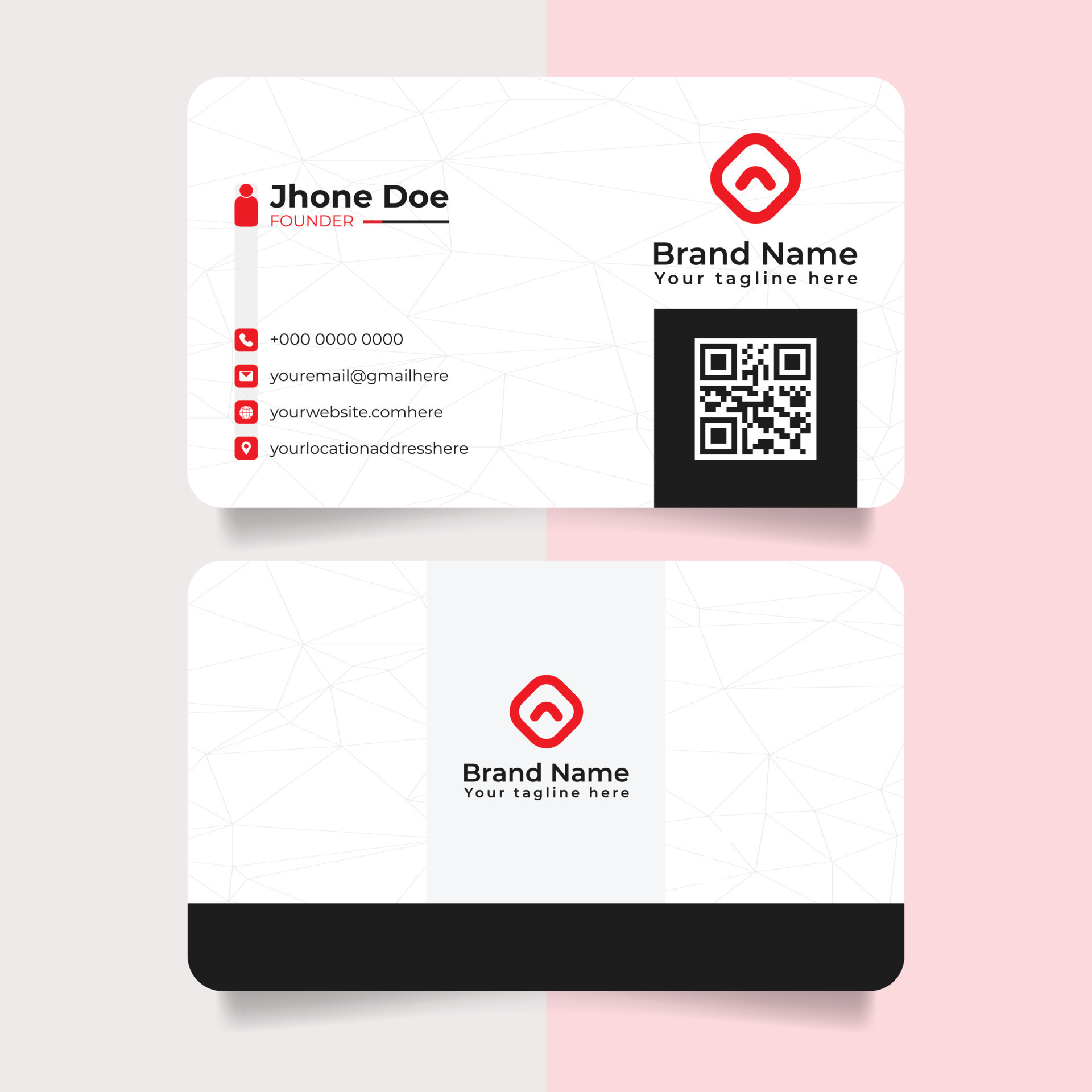 Plantilla De Vector De Dise o De Tarjeta De Visita Con C digo Qr plantilla-de-vector-de-dise-o-de-tarjeta-de-visita-con-c-digo-qr