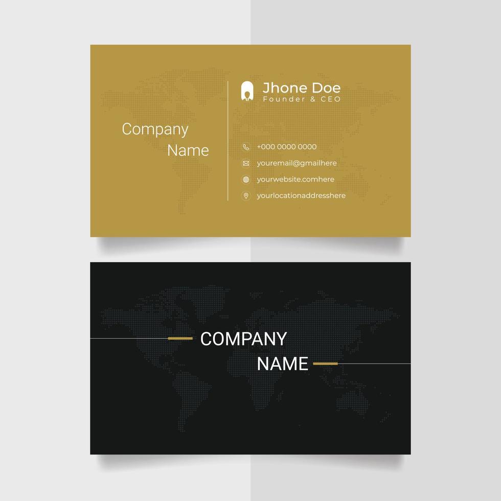 Modern creative business card and name card, horizontal simple clean template vector design, layout in rectangle size.