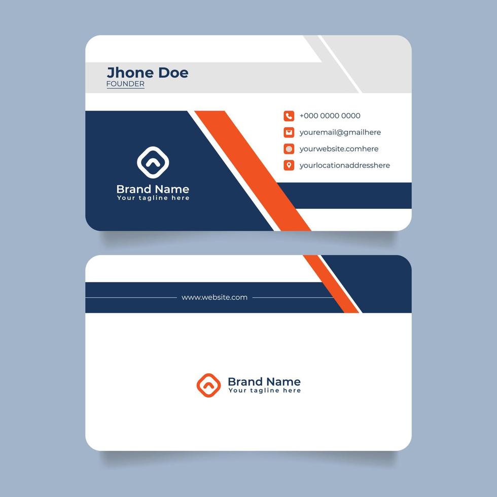 Business card design vector template in minimal style