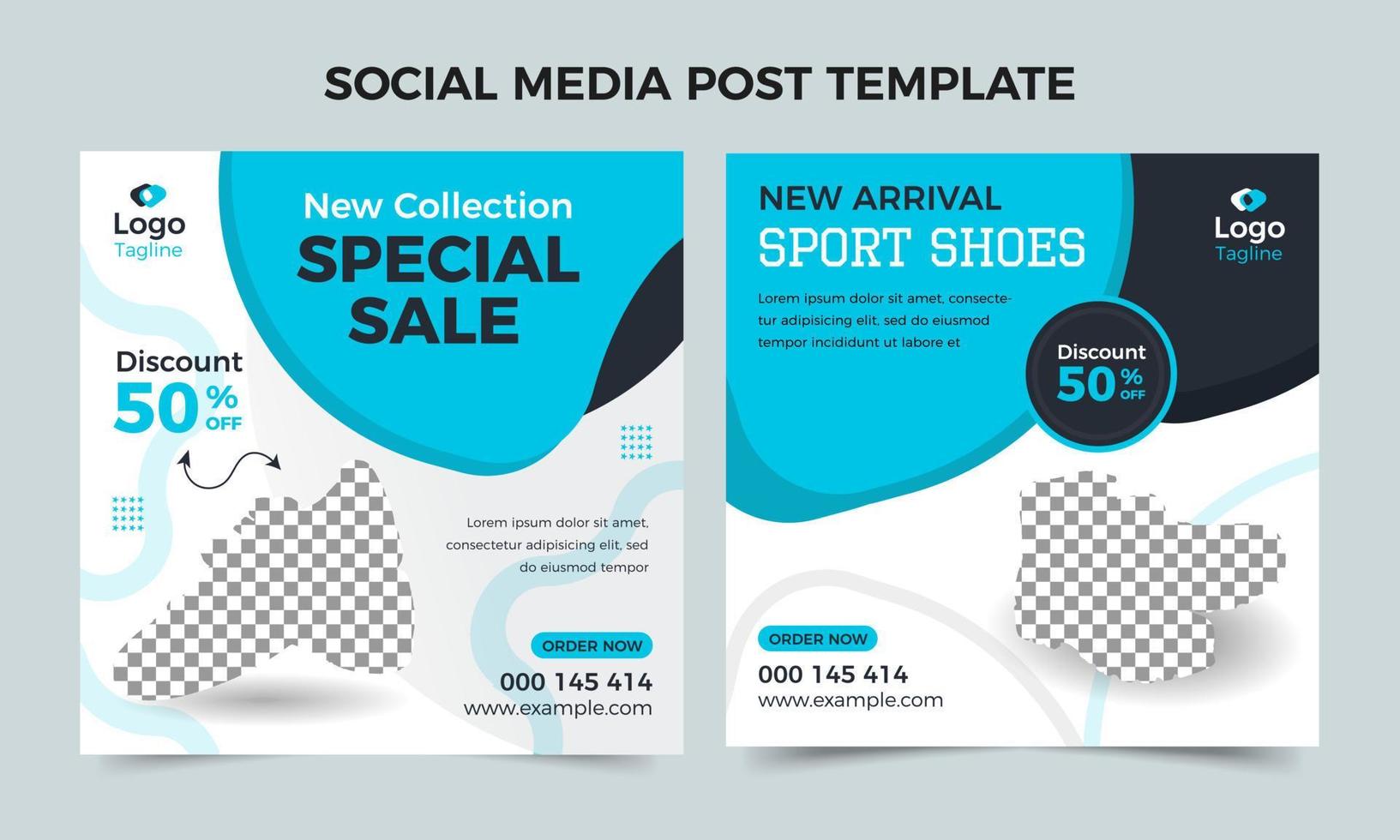 Shoes fashion square banner design, Modern shoe banner design for sale, Social media post design template vector