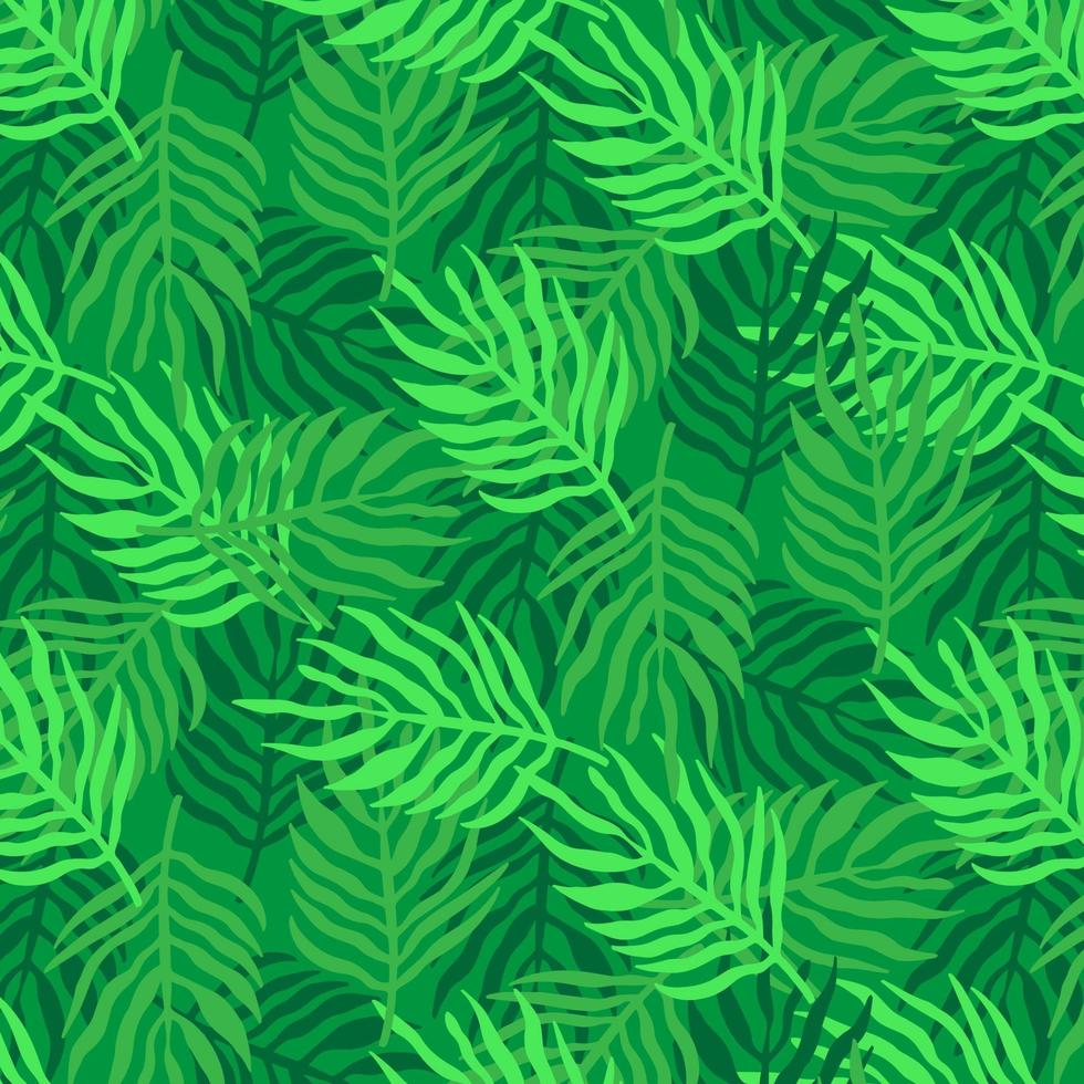 tropical leaves. Palm and monster. vector pattern.