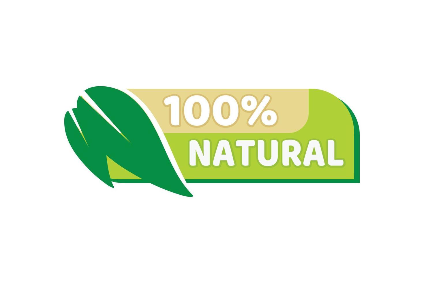 100 percent natural vector design