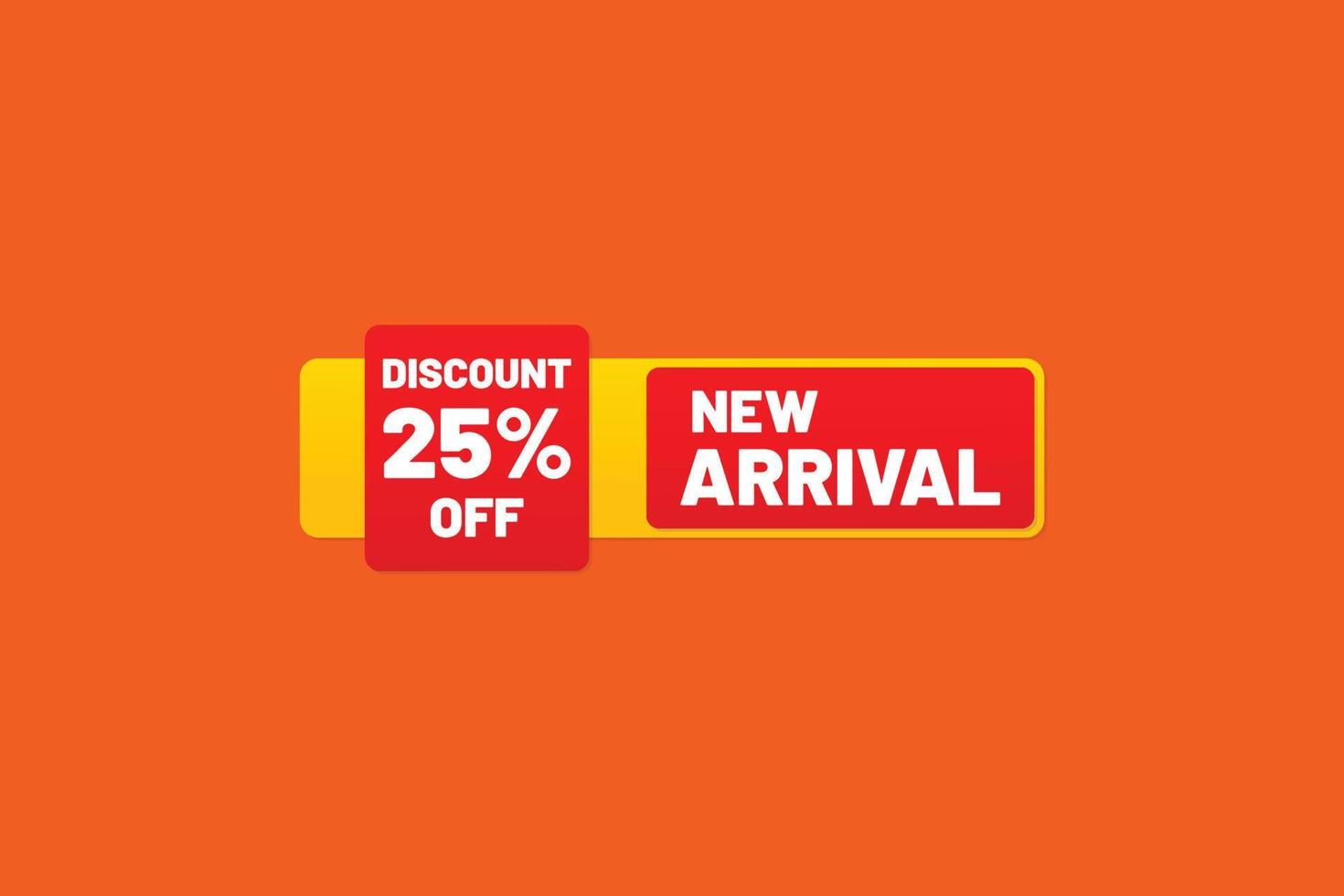 Discount 25 percent off New arrival modern banner design vector