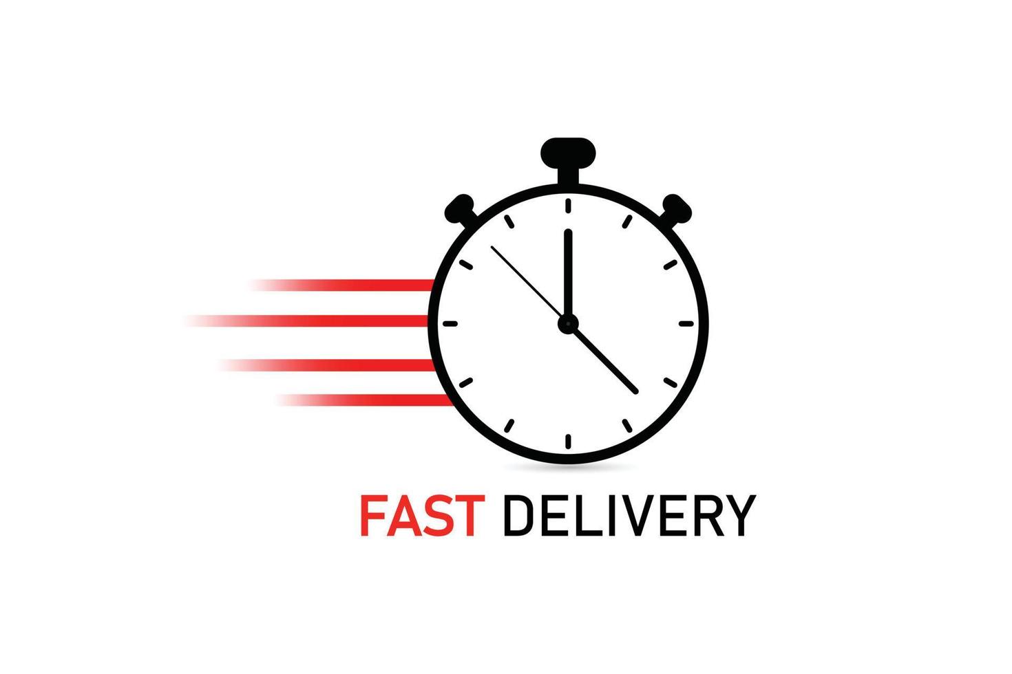 Fast Delivery vector flat design.
