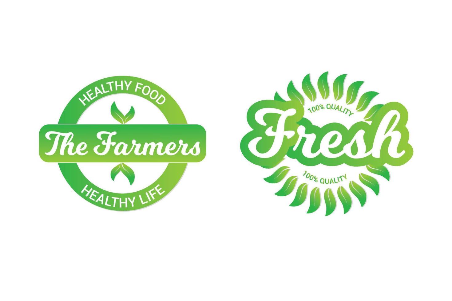 Fresh and natural logo template design. vector