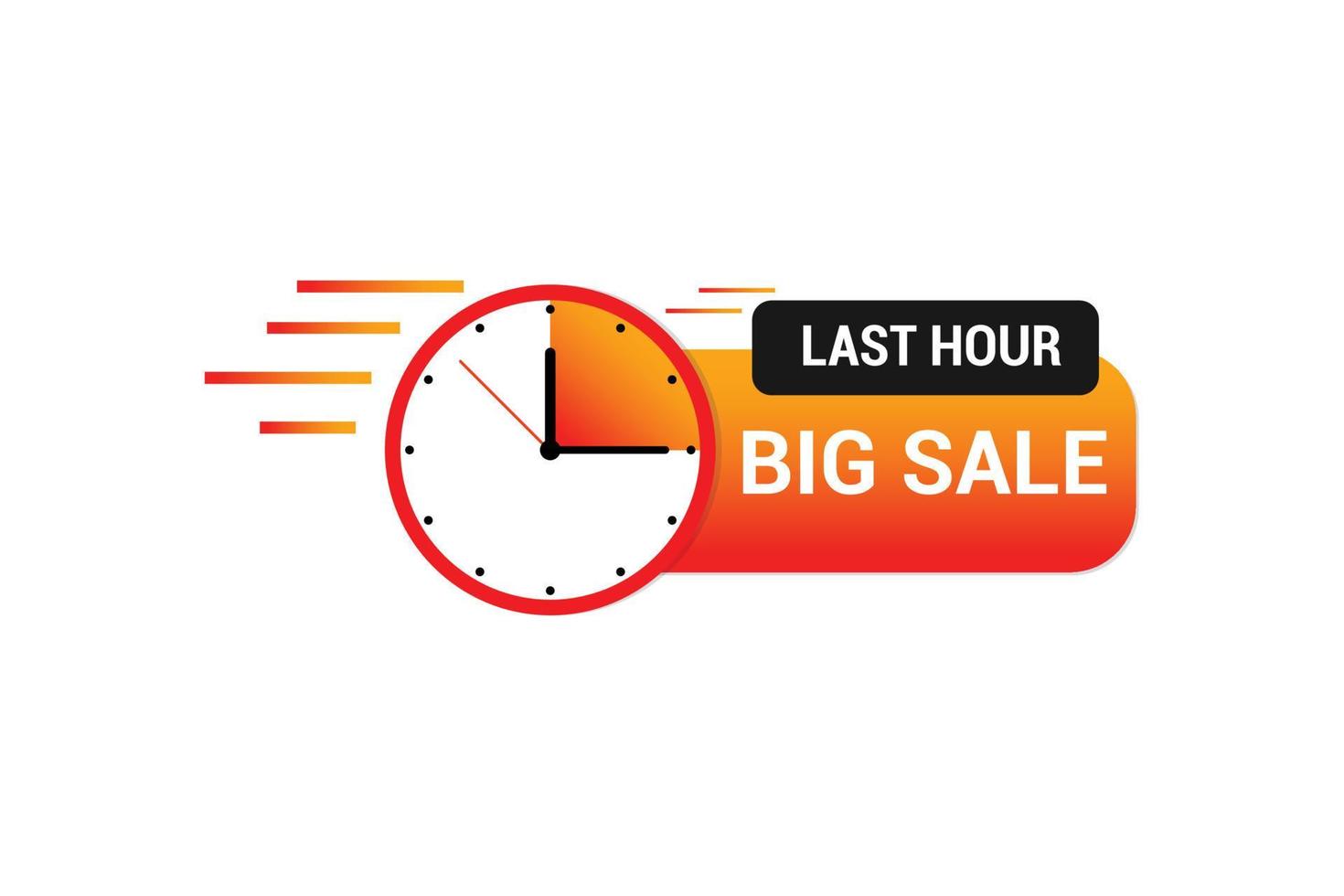 Last hour big sale vector element design.