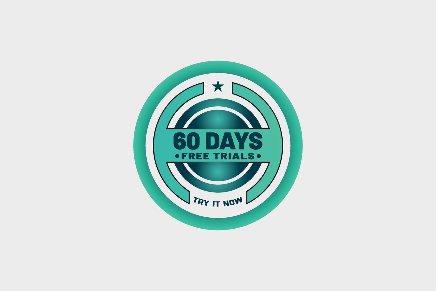 60 days free trial access badges premium vector