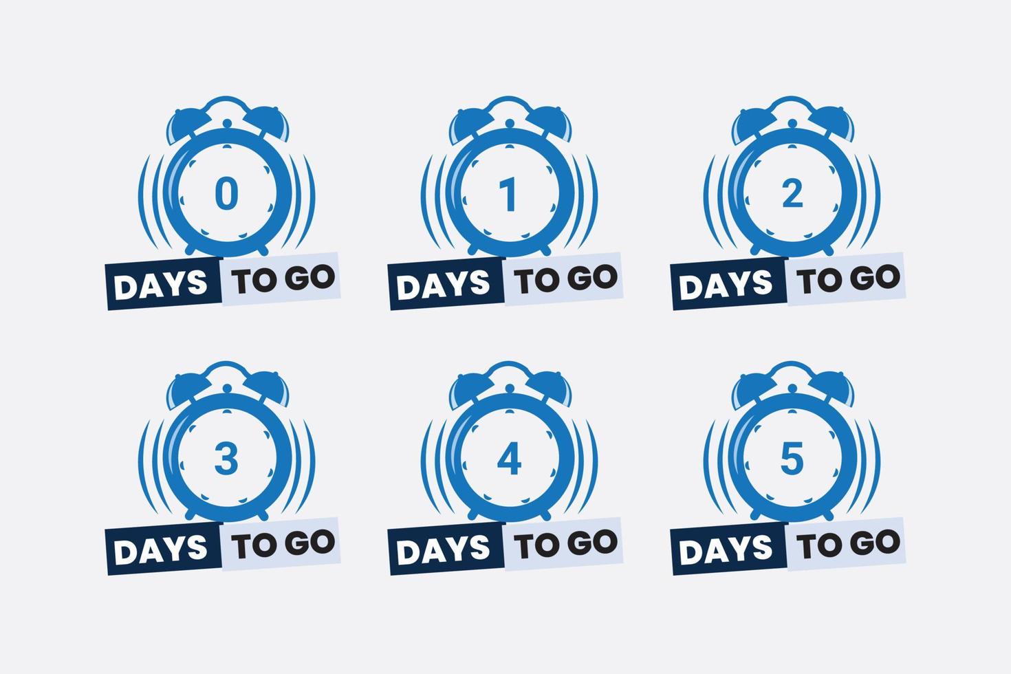 Countdown Clock days to go promo offer vector