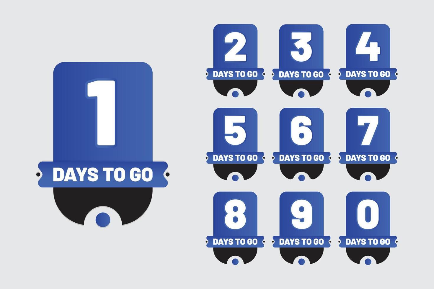 Countdown days to go promo offer vector
