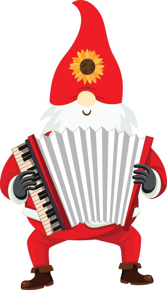 santa Christmas gnome vector
