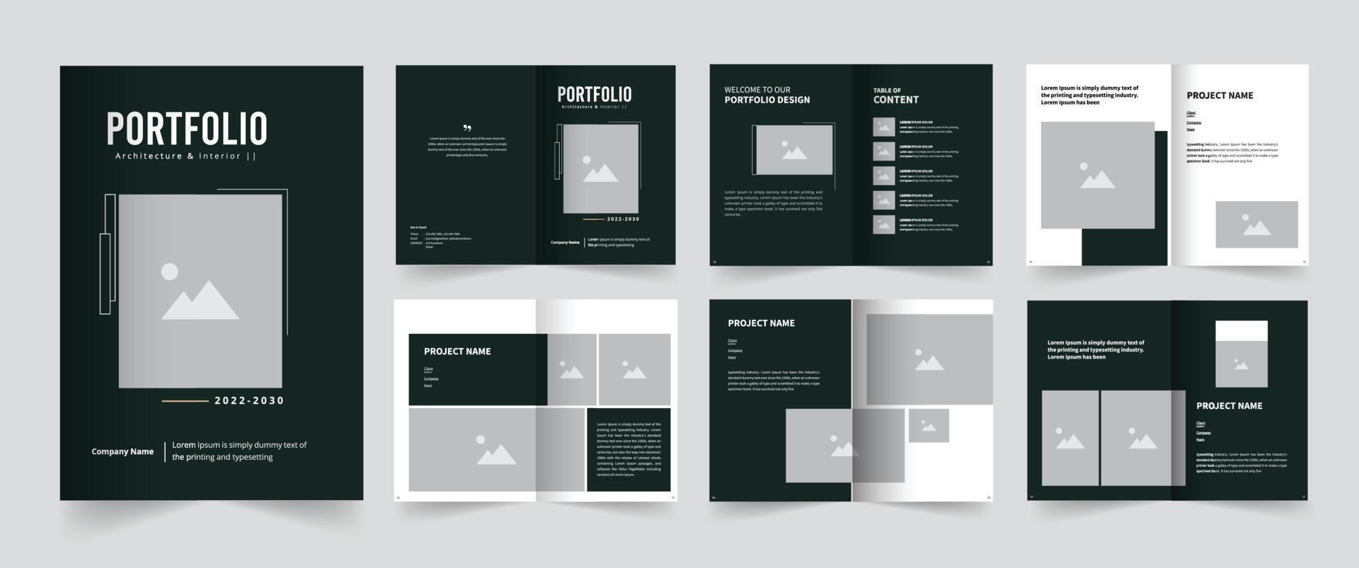 Architecture Portfolio , portfolio design template vector