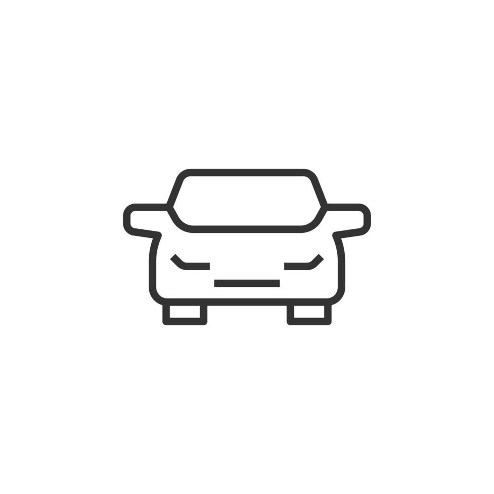 icono de coche en estilo plano. Ilustración de vector de vehículo de automóvil sobre fondo blanco aislado. concepto de negocio de sedán.