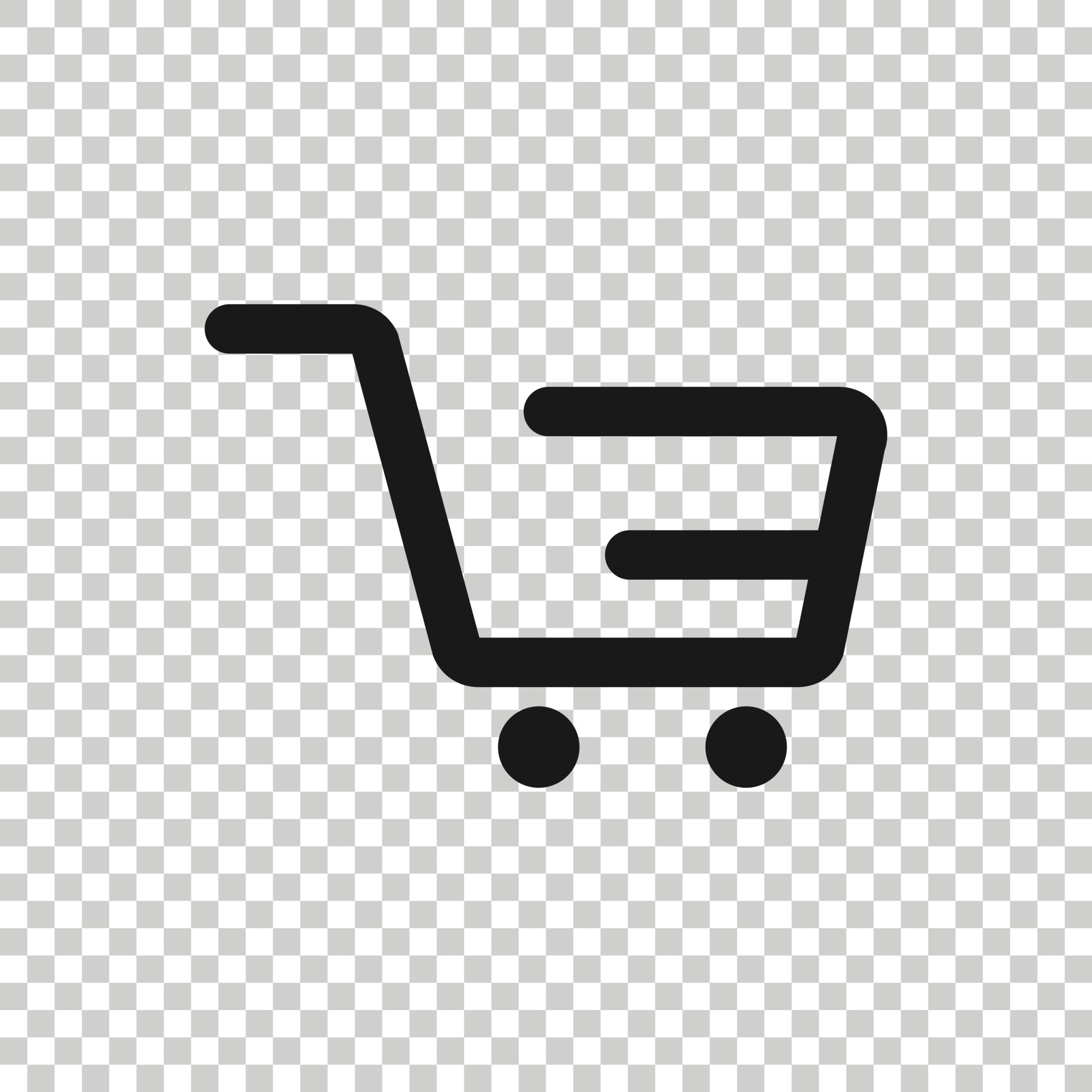 Shopping cart icon in flat style. Trolley vector illustration on white