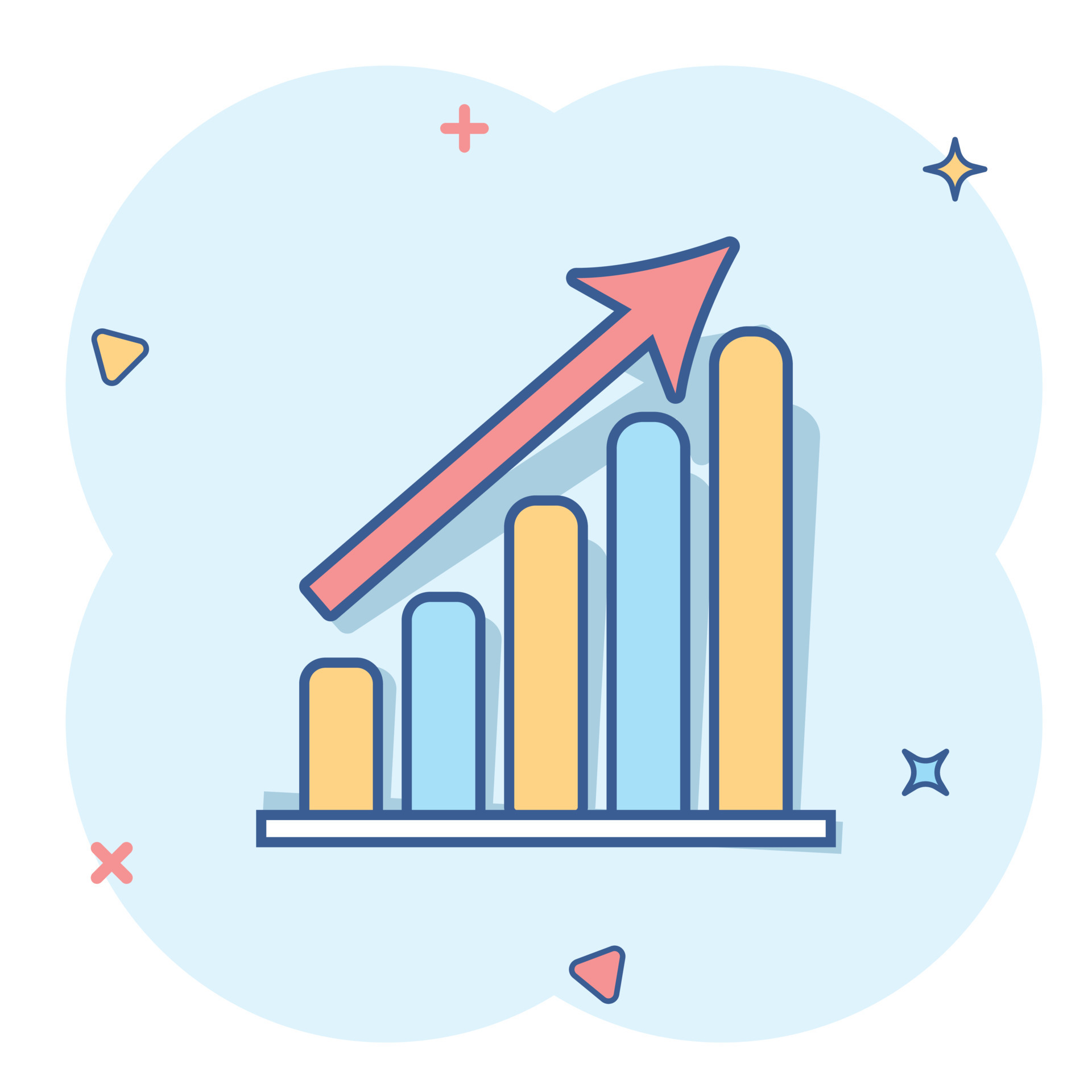 Cartoon Chart Symbol Im Comic Stil Grafik Illustration Piktogramm | My ...