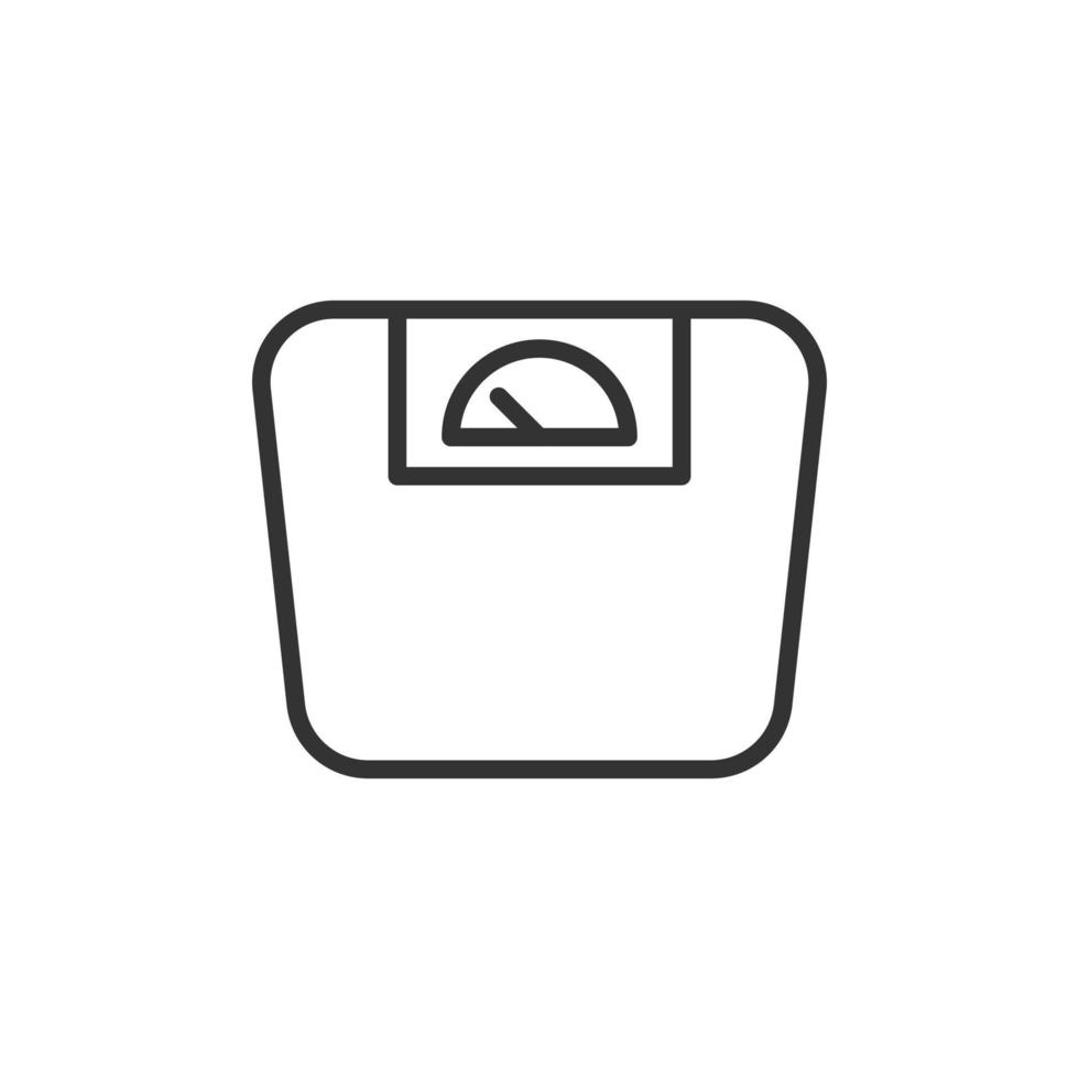 Scale icon in flat style. Balance vector illustration on white isolated background. Comparison business concept.