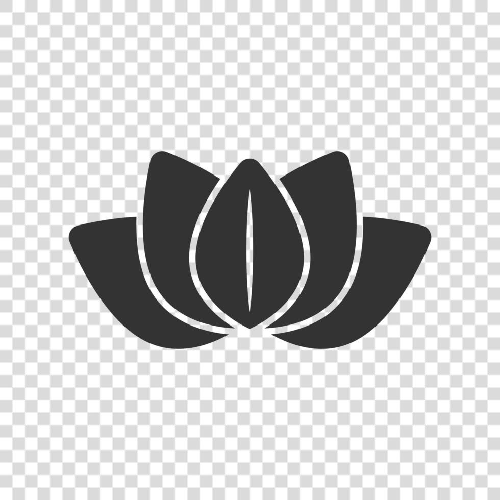 icono de hoja en estilo plano. ilustración de vector de planta sobre fondo blanco aislado. concepto de negocio de signo de flor.