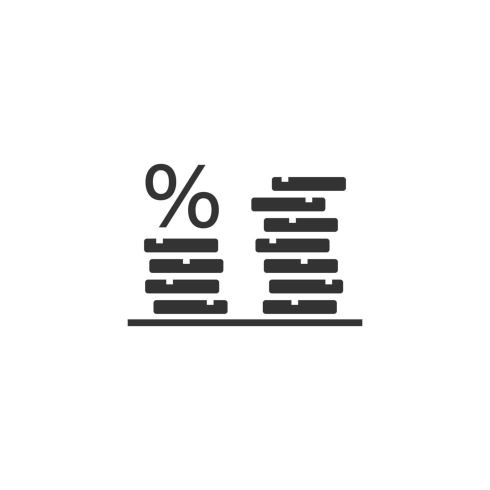 icono de pila de monedas en estilo plano. Ilustración de vector de moneda de dólar sobre fondo blanco aislado. concepto de negocio apilado de dinero.