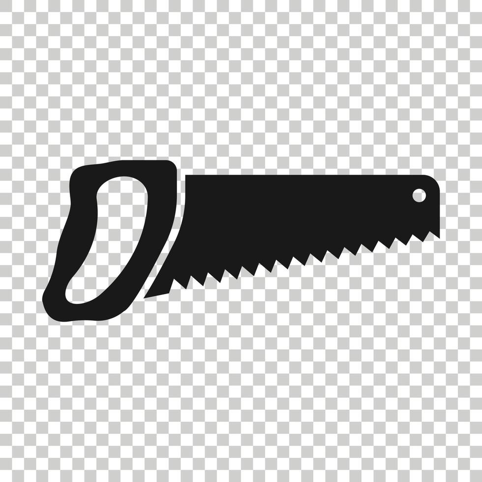 Saw blade icon in flat style. Working tools vector illustration on white isolated background. Hammer business concept.