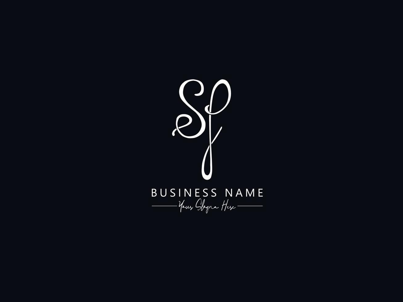 Minimal Sf Signature Logo, Unique sf Letter Logo Template vector